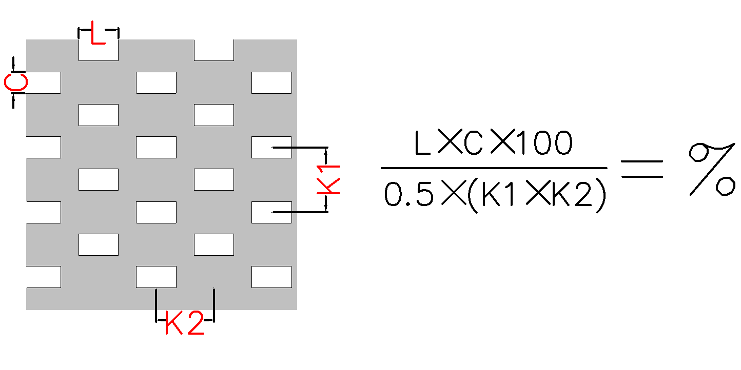 K型長(zhǎng)方孔示意圖